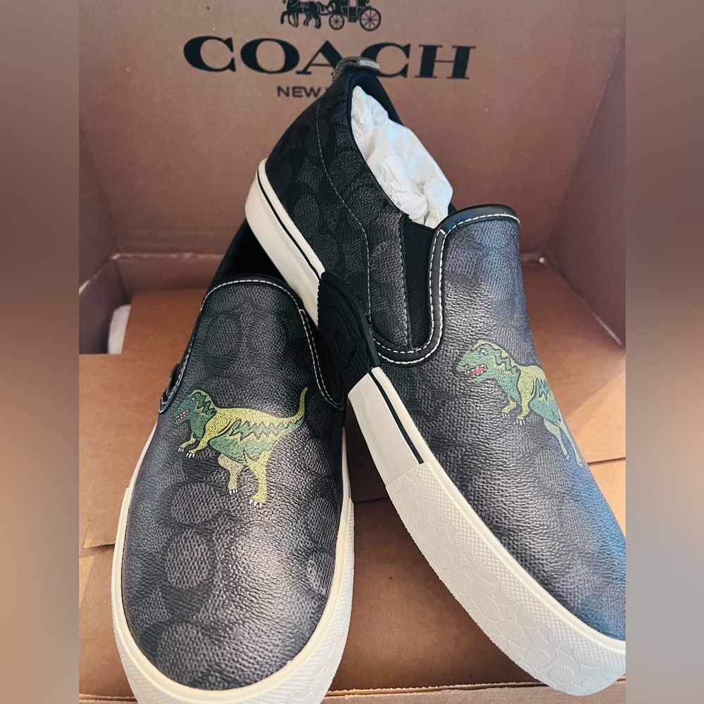 Men’s Coach Rexy Black Slip ons